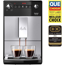 Machine a Café Broyeur Ultra-Silencieux 125g MELITTA Purista 1450 Watts - Argent