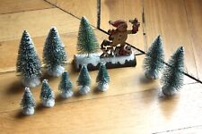 Décoration Noël sapin miniature neige décoration Noël en bois