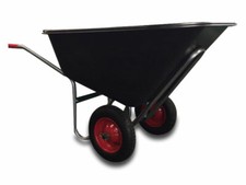 Brouette BIG 2 RUOTE Avec Baignoire Plastique De 240 Lt Noire Agriculture 678480