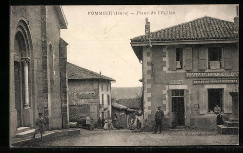 Cpa pommier place - pommier,, de