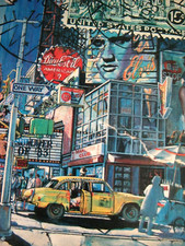 DANIEL AUTHOUART  carte Postale "Broadway" elvis presley USA