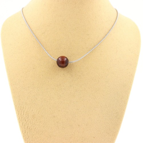 Collier perle oeil tigre - collier, de