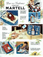 publicité Advertising 0821 1964   cognac Martell  coffret cadeau Noel