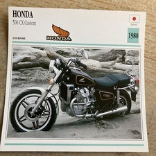 Honda 500 CX Custom 1980 500CX carte moto collection Atlas Japon