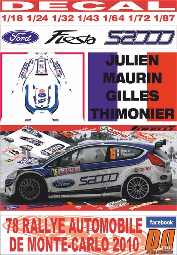 Decal ford fiesta - decal, s2000