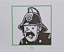 Ex-Libris Tintin Le Pompier L'Ile Noire by Hergé-Moulinsart