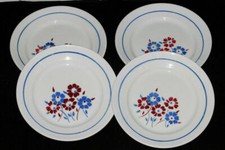 4 assiettes anciennes Keller Guérin K&G Lunéville Sylvain Antique French Plates