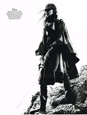 PUBLICITE ADVERTISING  2010   CHRISTIAN DIOR  collection manteau-cape cuir