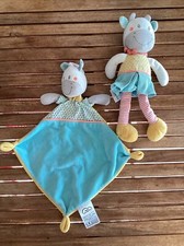 Lot 2 Doudou plat ane cheval