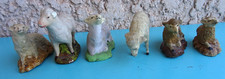 Santons lot de 6 Moutons