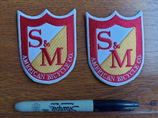 S&M BMX 2 PATCHES BADGES SCHWINN DIAMONDBACK GT DK TNT MCS CW CRUPI GHP HARO NEW