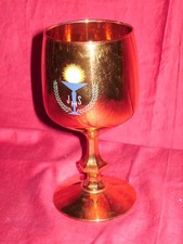 VERRE DE COMMUNION DORE / H. 16 cm/XXéme