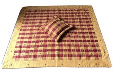 Courtepointe, Jeté De Lit Ou Canapé Avec Coussin Assorti Léa D’Aubray