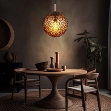 Lampe Suspension Table En Oriental Luminaire de Salon H 120 CM