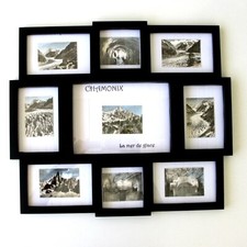 Pêle-Mêle cadre 8 mini photos anciennes CHAMONIX LA MER DE GLACE -74-déco chalet