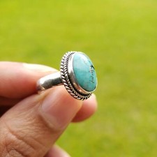 Genuine Turquoise Ring 925
