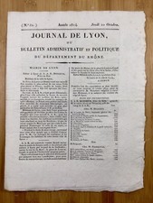 Journal de Lyon 1814 Royalisme