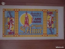 Affiche ancienne ANNÉES 1970 /BRETAGNE/STE ANNE D'AURAY/Morbihan/CRÊPERIE/CHAPIC