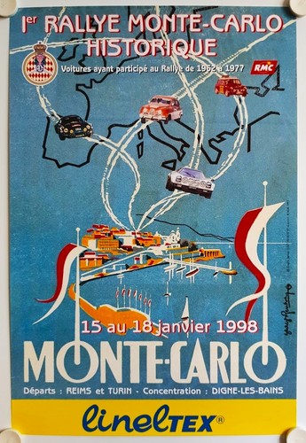 Affiche 1er ralley monte carlo - affiche, monte-carlo