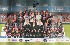 PSG Saison 2008/09 Affiche poster officiel football dédicacé Rothen Giuly 118