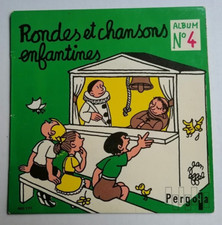 RONDES et CHANSONS ENFANTINES 7" EP  Enfants Paris PERGOLA Noel 1963 JEAN EFFEL