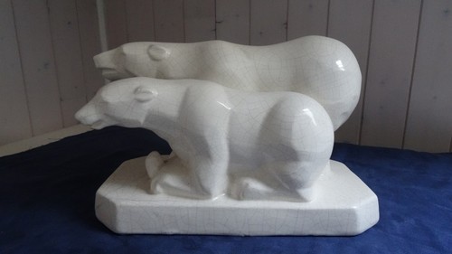 Couple ours polaires - , sur