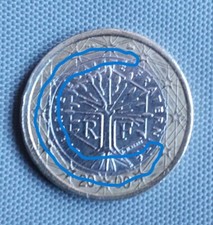 Pièce 1 euro - ARBRE DE VIE 2000 - Avec défaut