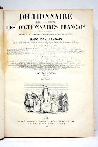 Livre ancien dictionnaire - livre,