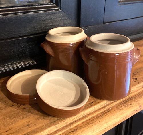 Lot petits pots en - pots, grés