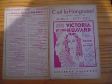 PARTITION OPERETTE VICTORIA ET