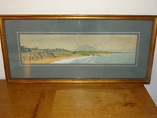 Belle Aquarelle Samson 1919 Cote Basque Biarritz Milady Bidart Baron de l'Epée