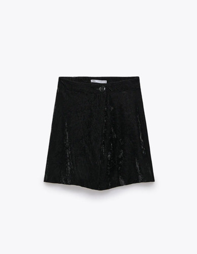 Short zara velours - en, noir