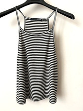 Top rayé Noir & Blanc Brandy Melville 100% Coton Made in Italy quasi Neuf !
