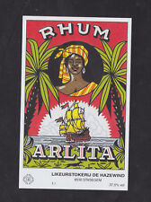 Ancienne étiquette  Alcool  BN110862   Rhum Arlita Femme Voilier Caravelle 