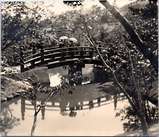 Pont, jardin Japonais Vintage print,  Tirage argentique  10X15  Circa 1900