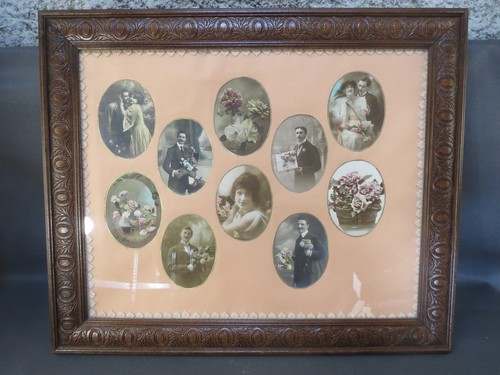 Ancien cadre bois vintage - , et