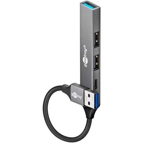 74458 goobay slim port hub - goobay, 4-port
