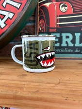 Mug émaillé Army, Tasse déco vintage usa p-40 pin up publicité café pompe armée
