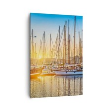 Impression sur Toile 70x100cm Tableaux Image catamaran bateau ancre amarrage