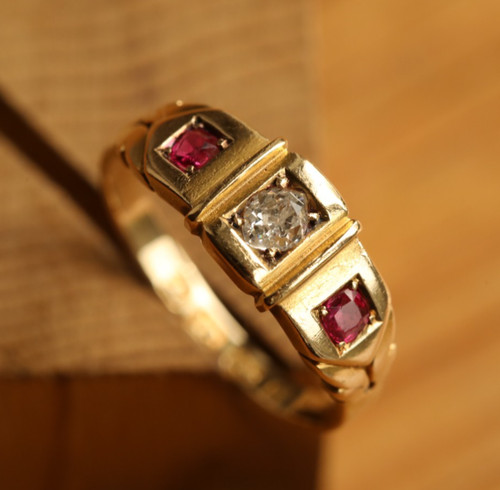 Bague géométrique vintage - géométrique, en