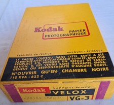 Boite VINTAGE papier photo KODAK  6,5x9 cm VELOX VG-3 x100 Brillant Contraste