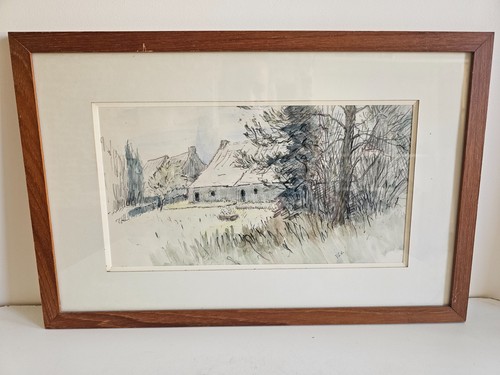 Tableau aquarelle paysage - tableau,