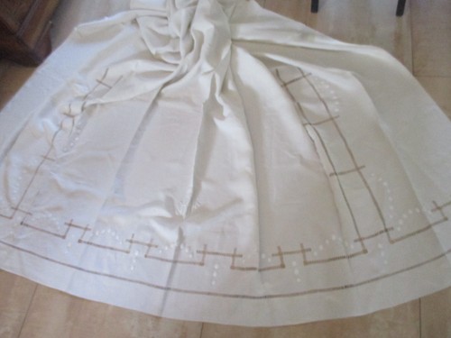 Superbe drap ancien fil - ancien, lin