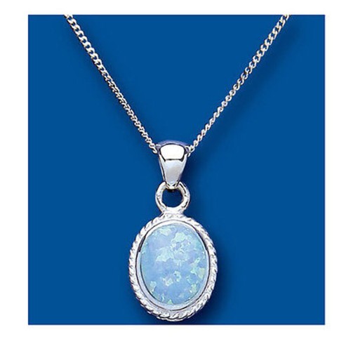 Pendentif opale bleue - , en