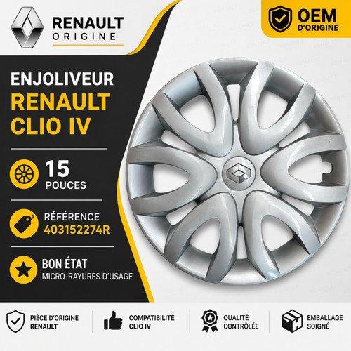 Enjoliveur origine renault - enjoliveur,
