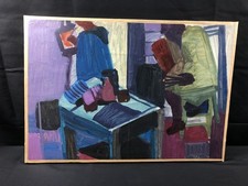 Huile sur papier marouflé sur