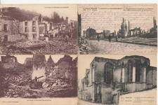 Lot of 4 old postcards WAR