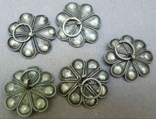 Boutons Perles en argent massif Tibet Afghanistan silver bead 19e siècle