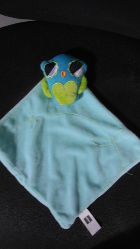 Doudou plat hibou chouette - plat,