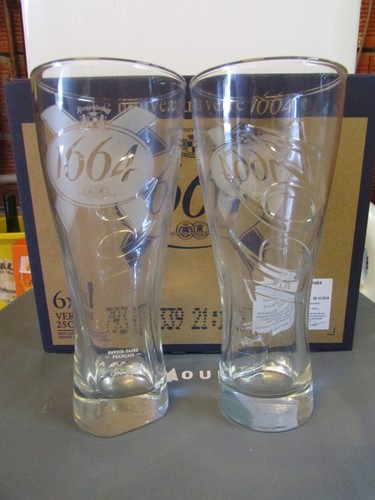 Lot verres bière 1664 - verres, à